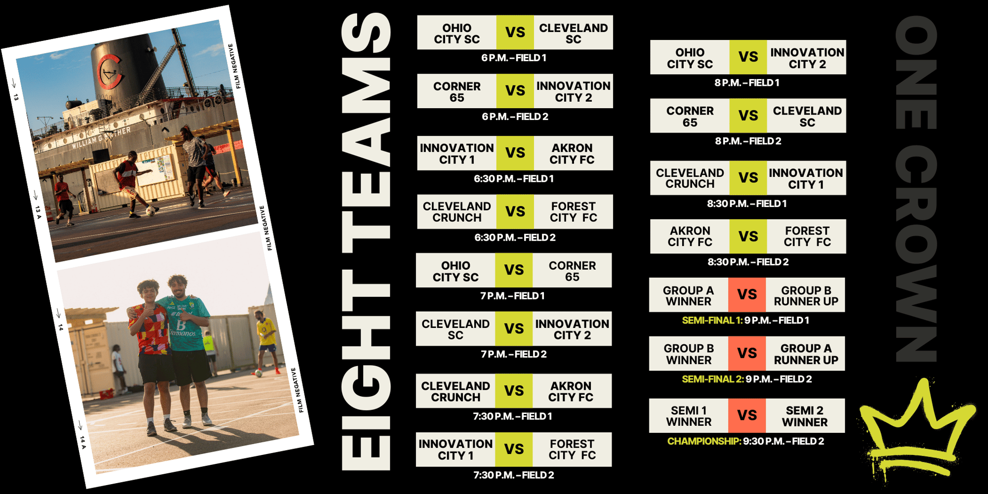 EIGHT TEAMS - the kickout schedule 2025