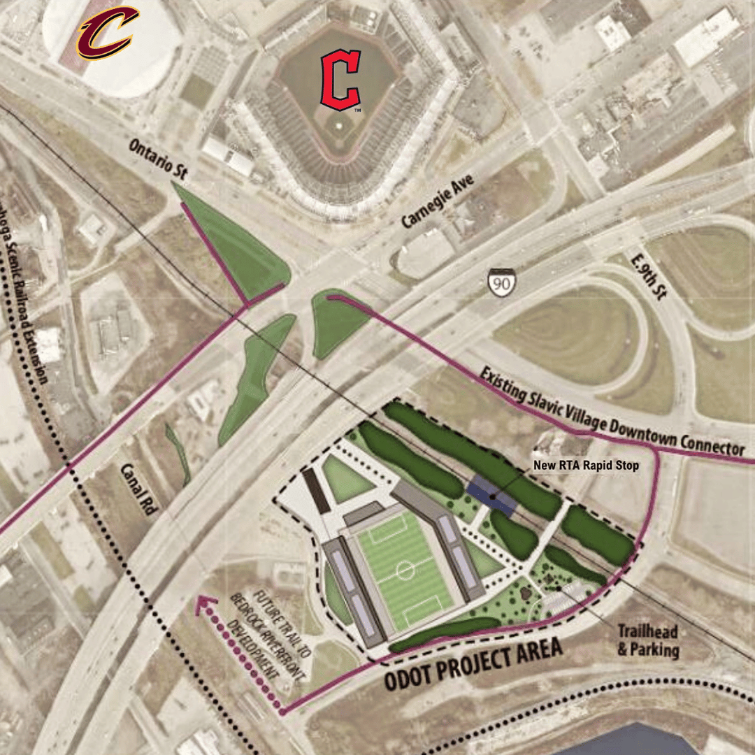 map of stadium site